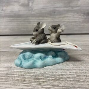 Fitz & Floyd Charming Tails "Just Plane Friends" Airplane Mouse Resin Figurine
